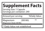 Magnesium Citrate 200mg Supplement